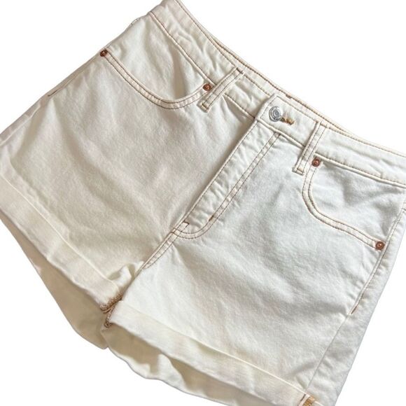 Wild fable high rise rolled bottom jean shorts white size 4 - Picture 4 of 11